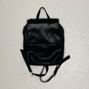 TIGNANELLO Women’s Black Leather Backpack Size 9” x 11” x 4” approximately